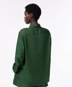 Lacoste Shirts & Tops-Flowing Oversized Lyocell Shirt