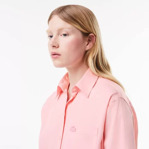 Lacoste Shirts & Tops-Flowing Oversized Lyocell Shirt