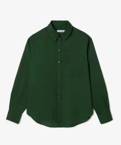 Lacoste Shirts & Tops-Flowing Oversized Lyocell Shirt