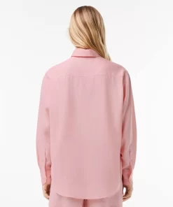 Lacoste Shirts & Tops-Flowing Oversized Lyocell Shirt