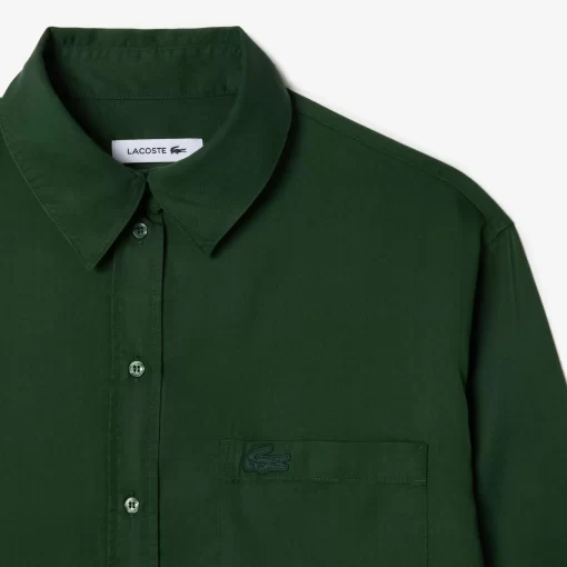 Lacoste Shirts & Tops-Flowing Oversized Lyocell Shirt