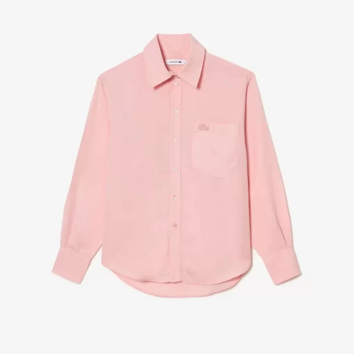 Lacoste Shirts & Tops-Flowing Oversized Lyocell Shirt