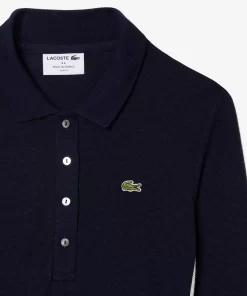 Lacoste Polo Shirts-French Made Long Sleeved Polo Shirt