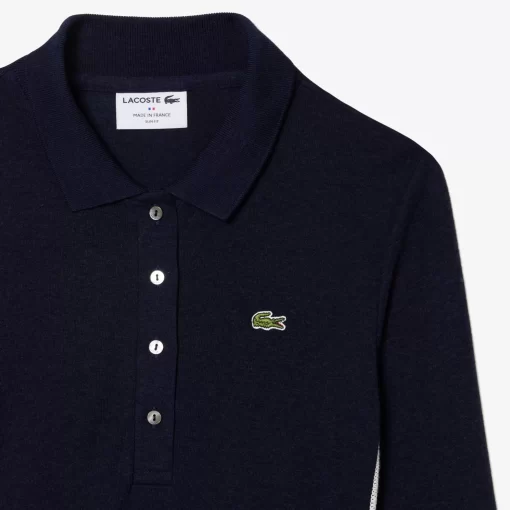 Lacoste Polo Shirts-French Made Long Sleeved Polo Shirt