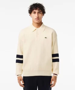 Lacoste Knitwear-French Made Relaxed Fit Cotton Sweater