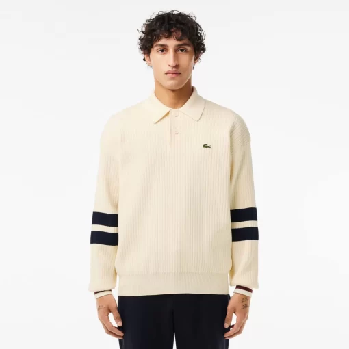 Lacoste Knitwear-French Made Relaxed Fit Cotton Sweater