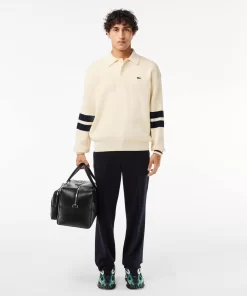 Lacoste Knitwear-French Made Relaxed Fit Cotton Sweater