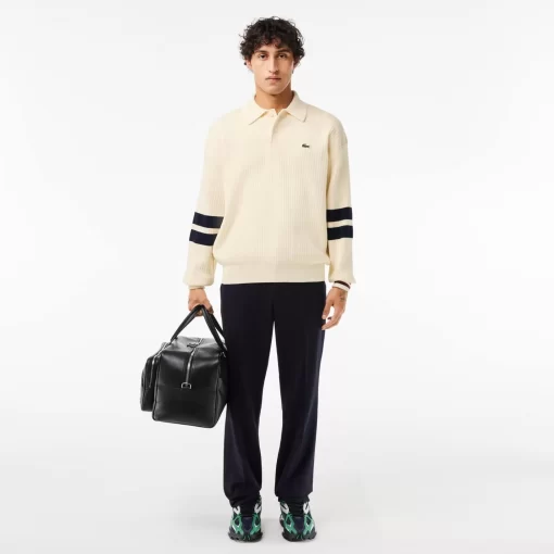 Lacoste Knitwear-French Made Relaxed Fit Cotton Sweater