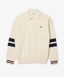 Lacoste Knitwear-French Made Relaxed Fit Cotton Sweater