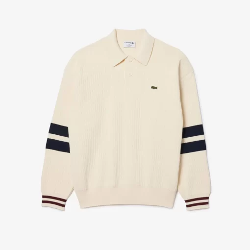 Lacoste Knitwear-French Made Relaxed Fit Cotton Sweater