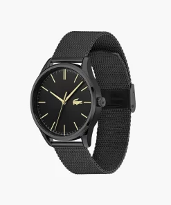 Lacoste Watches-Gents Vienna 3 Hands Watch Ionic Plated Black Steel Strap