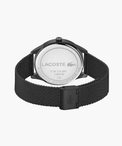 Lacoste Watches-Gents Vienna 3 Hands Watch Ionic Plated Black Steel Strap