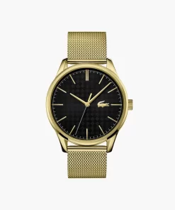 Lacoste Watches-Gents Vienna 3 Hands Watch With Gold Plated 1 Steel Strap