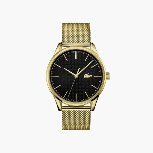 Lacoste Watches-Gents Vienna 3 Hands Watch With Gold Plated 1 Steel Strap