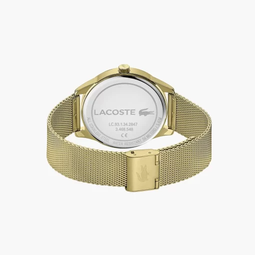 Lacoste Watches-Gents Vienna 3 Hands Watch With Gold Plated 1 Steel Strap