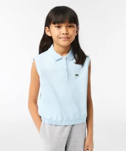 Lacoste Girl Clothing-Girls' Cotton Pique Sleeveless Polo Shirt