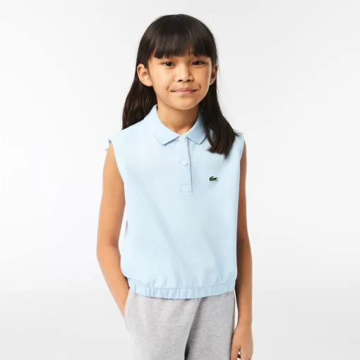 Lacoste Girl Clothing-Girls' Cotton Pique Sleeveless Polo Shirt