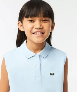 Lacoste Girl Clothing-Girls' Cotton Pique Sleeveless Polo Shirt