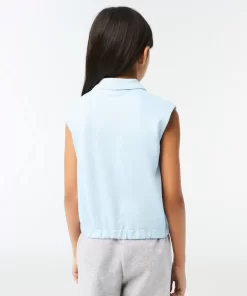 Lacoste Girl Clothing-Girls' Cotton Pique Sleeveless Polo Shirt