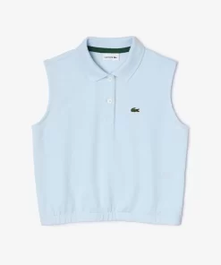 Lacoste Girl Clothing-Girls' Cotton Pique Sleeveless Polo Shirt