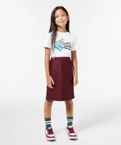 Lacoste Girl Clothing-Girls' Pleated Jersey Skirt