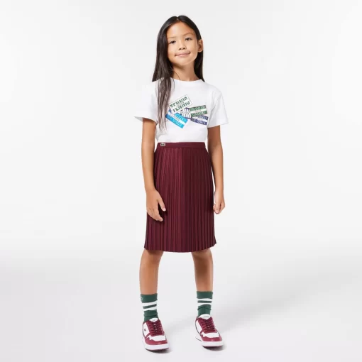 Lacoste Girl Clothing-Girls' Pleated Jersey Skirt