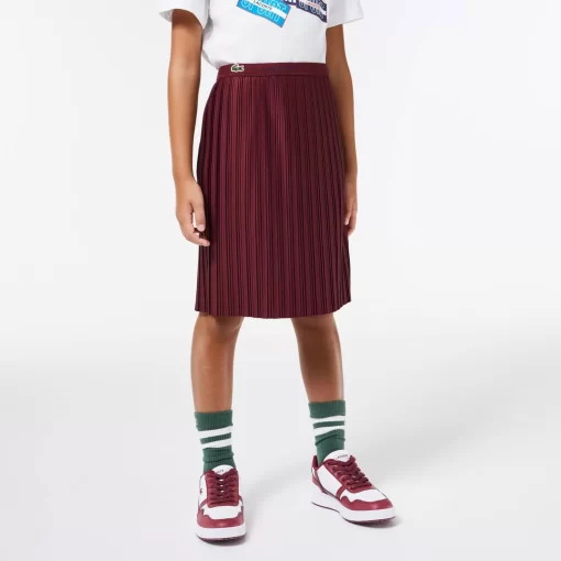 Lacoste Girl Clothing-Girls' Pleated Jersey Skirt