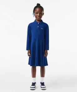 Lacoste Girl Clothing-Girls' Polo Collar Pique Dress