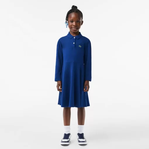 Lacoste Girl Clothing-Girls' Polo Collar Pique Dress