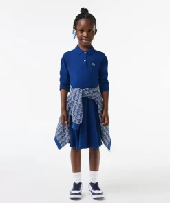 Lacoste Girl Clothing-Girls' Polo Collar Pique Dress