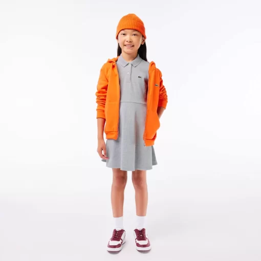 Lacoste Girl Clothing-Girls' Polo Collar Pique Dress