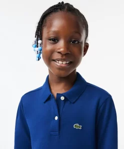 Lacoste Girl Clothing-Girls' Polo Collar Pique Dress