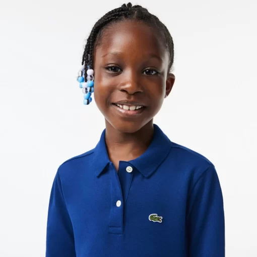 Lacoste Girl Clothing-Girls' Polo Collar Pique Dress