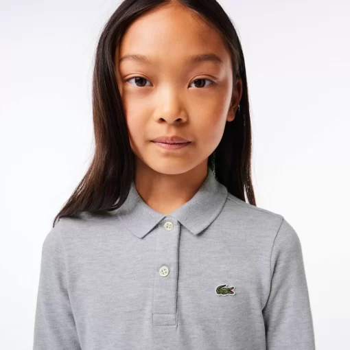 Lacoste Girl Clothing-Girls' Polo Collar Pique Dress