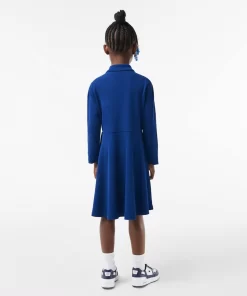 Lacoste Girl Clothing-Girls' Polo Collar Pique Dress