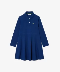 Lacoste Girl Clothing-Girls' Polo Collar Pique Dress