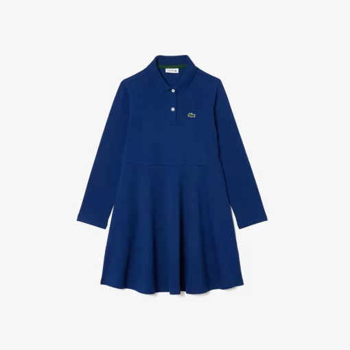 Lacoste Girl Clothing-Girls' Polo Collar Pique Dress