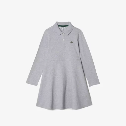 Lacoste Girl Clothing-Girls' Polo Collar Pique Dress