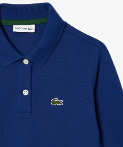 Lacoste Girl Clothing-Girls' Polo Collar Pique Dress