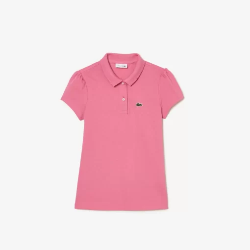 Lacoste Girl Clothing-Girls' Scalloped Collar Mini Pique Polo Shirt