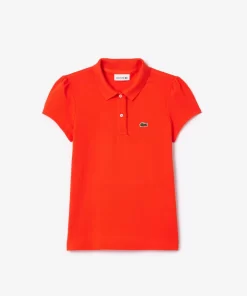 Lacoste Girl Clothing-Girls' Scalloped Collar Mini Pique Polo Shirt