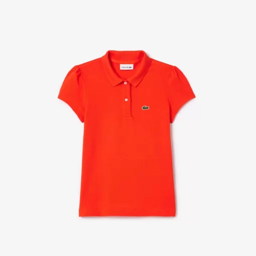 Lacoste Girl Clothing-Girls' Scalloped Collar Mini Pique Polo Shirt