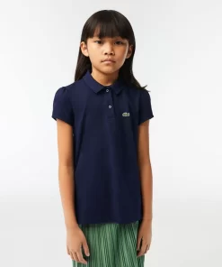 Lacoste Girl Clothing-Girls' Scalloped Collar Mini Pique Polo Shirt