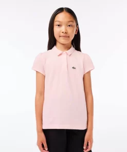 Lacoste Girl Clothing-Girls' Scalloped Collar Mini Pique Polo Shirt