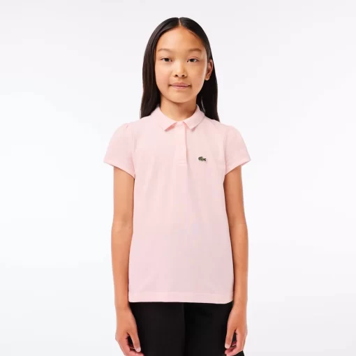 Lacoste Girl Clothing-Girls' Scalloped Collar Mini Pique Polo Shirt