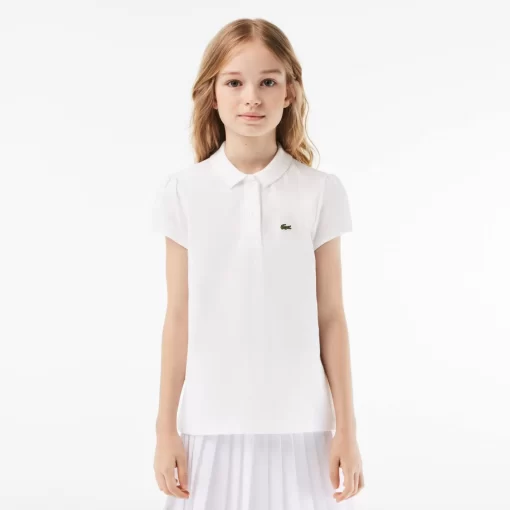 Lacoste Girl Clothing-Girls' Scalloped Collar Mini Pique Polo Shirt