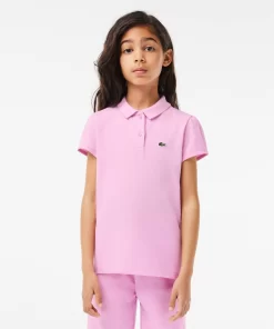 Lacoste Girl Clothing-Girls' Scalloped Collar Mini Pique Polo Shirt