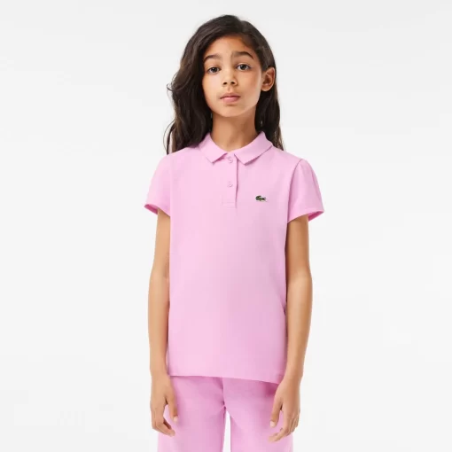 Lacoste Girl Clothing-Girls' Scalloped Collar Mini Pique Polo Shirt