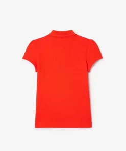 Lacoste Girl Clothing-Girls' Scalloped Collar Mini Pique Polo Shirt