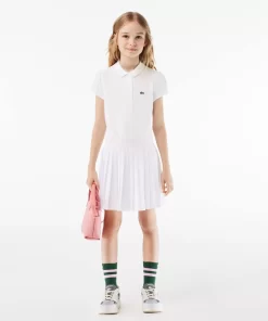 Lacoste Girl Clothing-Girls' Scalloped Collar Mini Pique Polo Shirt